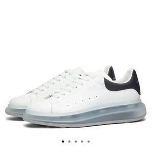Alexander McQueen Men's Sneakers - White with Blue Trim - Size EU 42/ US 9